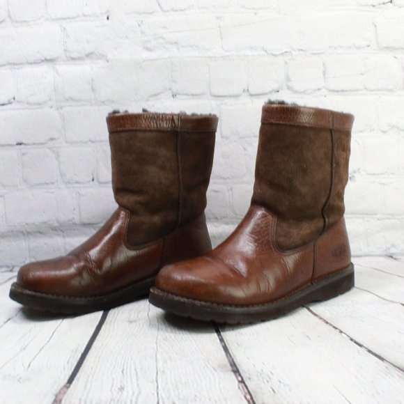 UGG Wrangell Shearling Lined Waterproof Boots Sz 5 - Picture 2 of 9